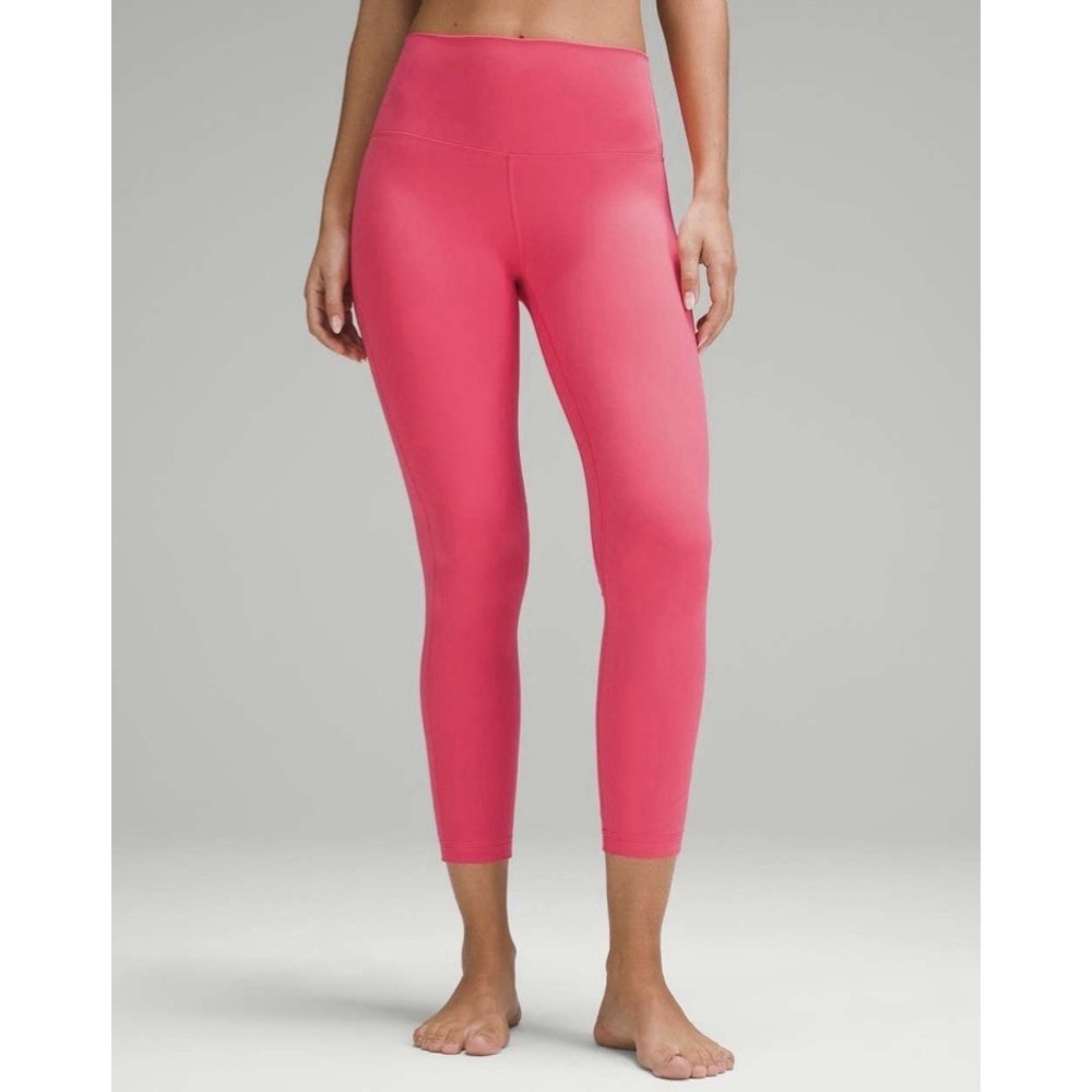 Lululemon Align High Rise Pant 25" Size 8 Glaze Pink Nulu Leggings Excellent